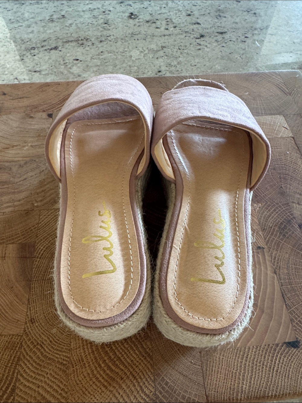 Lulus Suede Platform Slide Sandals - Blush Pink - Picture 3 of 3